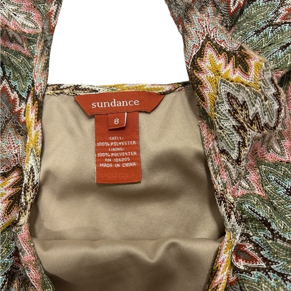 Sundance Southwestern Hippie Boho Crochet Multicolor Maxi Dress, Sz 8 - Picture 6 of 11